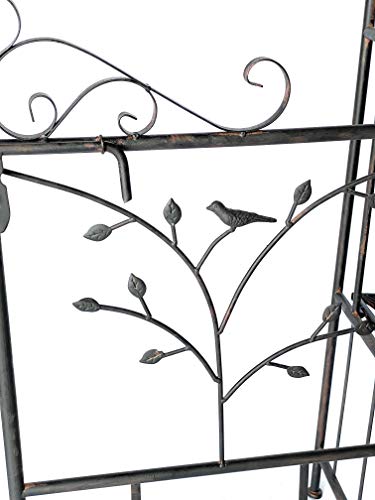 DanDiBo Rosenbogen mit Tür Metall 18602 Torbogen Gartentor Eisen Rankhilfe Rankgitter Rundbogen Tür – Bild 7