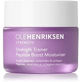 Ole Henriksen Strenth Trainer Peptide Boost Facial Moisturizer with ceramides and collagen Full Size UNBOXED 1.7 fluid ounces 50 milliliter Jar