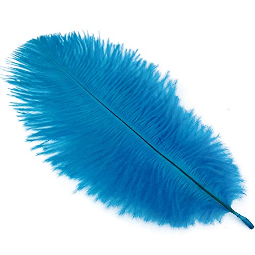 Shekyeon Turquoise 8-10inch 20-25cm Ostrich Feather Plumes Wedding Centerpiece Table Decoration Pack of 20