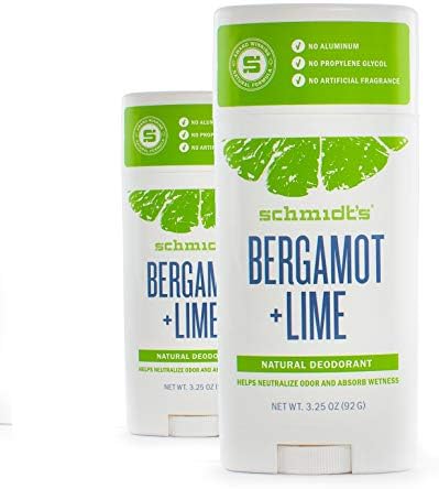 Schmidt's Deodorant, Bergamot + Lime, 3.25 oz (92 g) - 2pc
