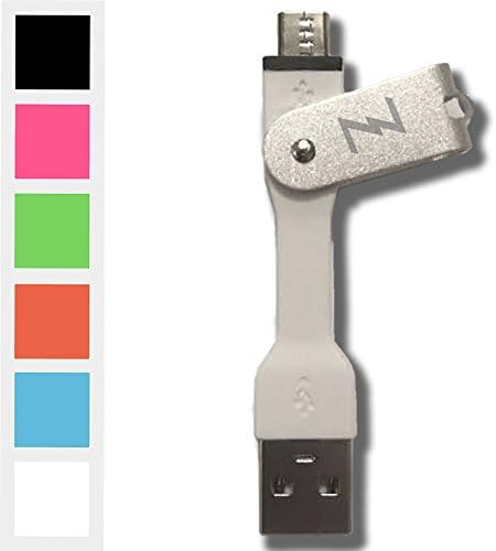 iZapp Micro USB to USB Keychain Data Cable, White