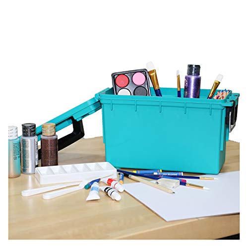 Logix 12533 Stackable Craft Storage Box with Handle, Locking Art Supply