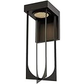Kalco 405222MB Optika Outdoor Wall Sconce, 1-Light LED 12 Watts, Matte Black