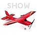Sacow RC Airplane, Z50 2.4G 2CH Gyro RTF Remote Control Glider 350mm Wingspan EPP Micro Indoor RC Airplane (Red)