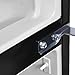 COSTWAY Compact Refrigerator, 3.4 cu. ft. Classic Fridge with Reversible Door, Adjustable Removable Glass Shelves, Mechanical Control, Recessed Handle for Dorm, Office, Apartment (Black)