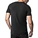 Lapasa Mens 2-Pack Undershirts Micro Modal V Neck Tag-Free T Shirts M08, Black, Large/Chest 41-43 Inches
