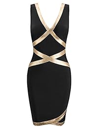 Hego sin mangas de la mujer abalorio Largo Vendaje Bodycon Maxi vestidos hl166