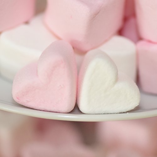 FOOD crew 900 g Marshmallow Hearts Soft Confectionary for Wedding