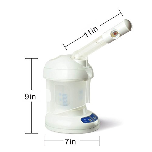 Kingsteam Professional Facial Steamer Ozone Table Top Mini Spa Face Steamer Design For Personal Care Use At Home or Salon, White - Thumbnail 5