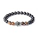 AmorWing M Onyx Tiger Eye Hamsa Hand Buddha Mens Bracelet for Yoga Meditation