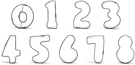Metal Biscuit Pastry Cookie Cutter Kitchenware Gingerbread Cake Decorations Mold Mould Fruits A325 Numbers 0-8