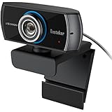 1536P Full HD Webcam, Besteker  1080P Wide Angle Camera with Microphones, Widescreen Video Calling Recording with Facial-enhancement Technology for Desktop, Laptop, Mac