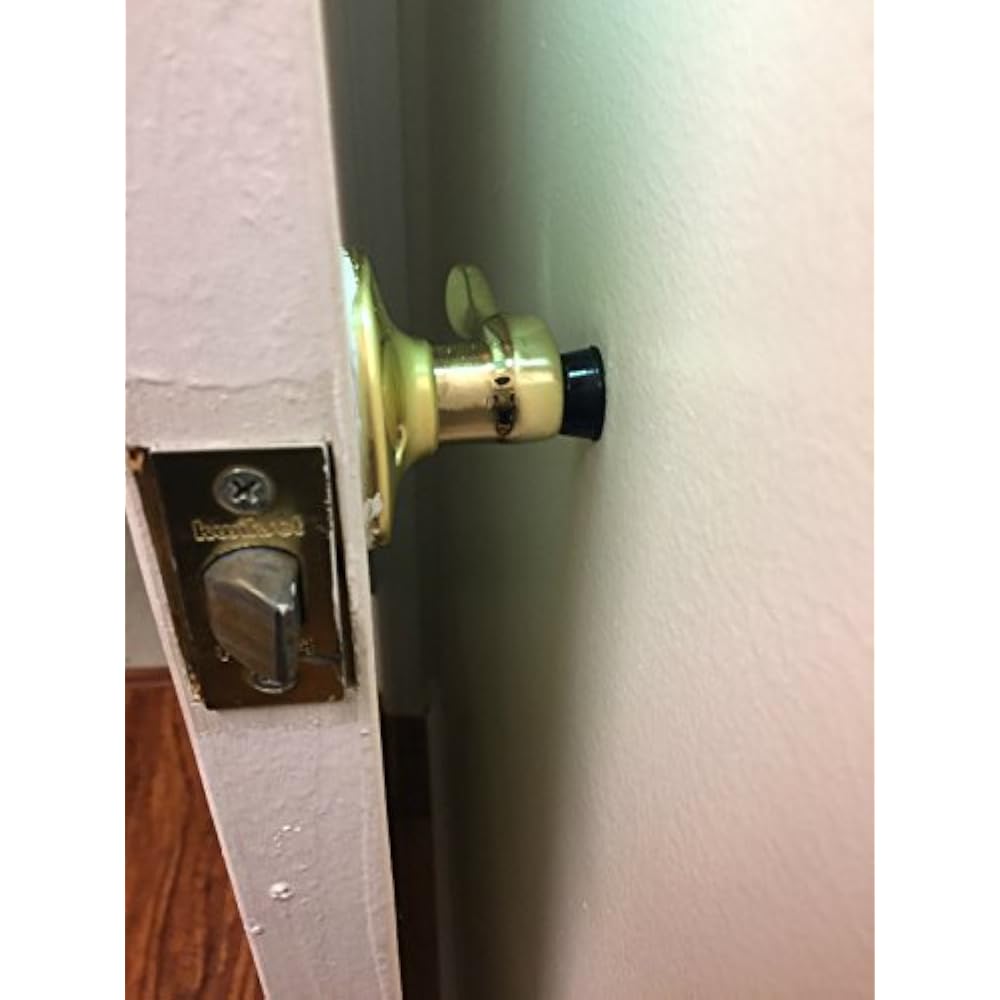 Small Black Door Knob Bumpers (Set 12) Made In USA SelfAdhesive