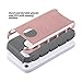 ULAK iPhone 5C Case, Slim Lightweight 2in1 iPhone 5C Cases Hybrid with Soft Rugged TPU Inner Skin and Hard PC Anti Scratches Protective Cover for Apple iPhone 5C (Rose Gold+Grey)