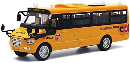 Vehicles Model Car, Diecast Toy Vehicles With Lights,Sounds And Open-able Doors,Alloy School Bus School Bus Model Bus Bus Children's Toy Car ( Color : Yellow )