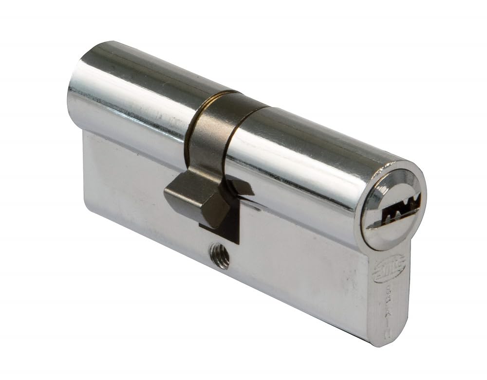 Amig - Security Cylinder - Door Lock - Long cam - Anti-Drill System - Includes 5 Keys - Silver - Size: 90 (45-45 mm)