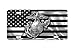 Marine Corps License Plate, USMC License Plate, Marine License Plate, USMC License Plates for Front of Car, USMC Black Flag License Plate, USMC Plate, Made in USA by Airstrike (Made of Metal)-774