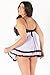 Coquette Women's Underwire Mesh Lace Babydoll and G-String Set
