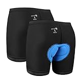 BALEAF Men's 3D Padded Bicycle Cycling Underwear (2 Pack) Black Size L