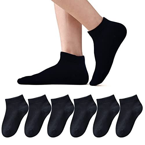 EPEIUS Kids Ankle Socks Girls Seamless Low Cut No Show Socks Cotton Thin Athletic Socks for Boys 6 Pack