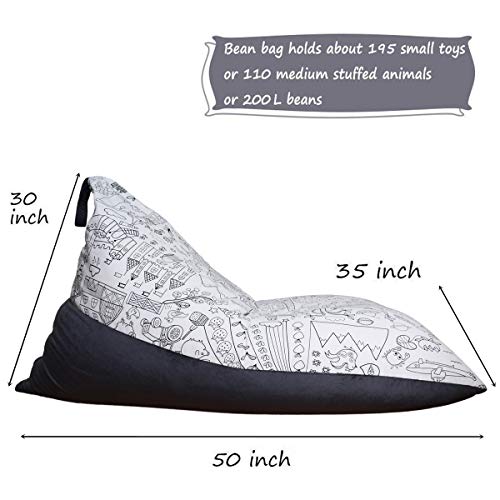 image for Jorbest Stuffed Animal Bean Bag Chair for Kids and Adults. Premium Can