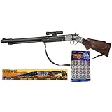 63cm 8 Shot Cowboy Cap Gun Rifle with Metal Firing mechanism + 400 Caps
