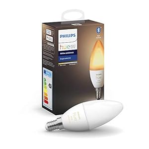 Philips Lighting Hue White Ambiance Smart Bulb E14 met Bluetooth 5.2W koel tot warm licht, transparant