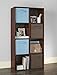 ClosetMaid Cubeicals 8 Cube Storage Shelf Organizer Bookshelf, Stackable, Vertical or Horizontal, Easy Assembly, Wood, Dark Cherry Finish