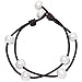 Freshwater White Pearl on Leather Cord 2 Strand Bracelet By handmade for Women 7.8'' Black Brown