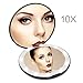 Lighted Travel Makeup Mirror, 1x/10x Magnifying Mirror, Handheld Folding Compact Mirror with LED Lights for Cosmetic, Camping and Travel