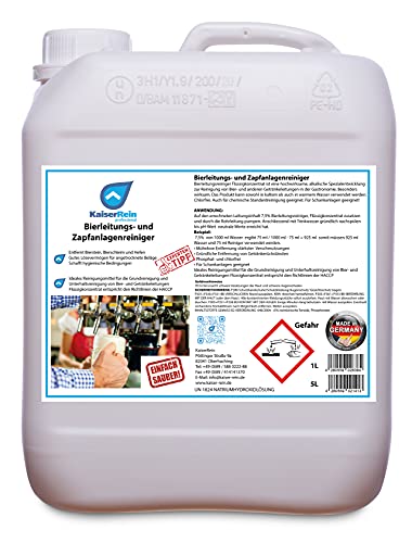 KaiserRein Bierleitungs- und Zapfanlagenreiniger 5 L Schankanlagen Reiniger zum Zapfanlage reinigen