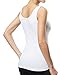 Beilini Women's Camisole Basic Layering Tank Top Wide Strap Stretch White L