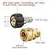 EDOU Pressure Washer Adapter Set,Quick Disconnect Kit, M22 Swivel to 3/8'' Quick Connect, 3/4