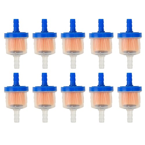 HIAORS Gas Fuel Filter for 50cc 110cc 125cc Tao Tao Roketa Chinese GY6 50cc 150cc 139QMB 157QMJ Scooter Go Kart Kazuma Sunl NST ATV 47cc 49cc Pocket Bike Motorized Bicycle Package of 10