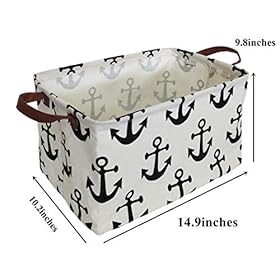 CLOCOR Rectangular Storage Basket,Collapsible Cute Pattern Storage Bin,Waterproof Coating Storage Box with Handles for… 41UuPNg1r8L