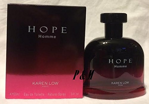 HOPE Homme for Men by Karen Low 3.4 oz / 100 ml EDT Natural Spray