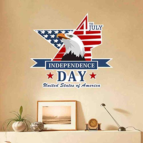 image for NedolQ DIY Wall Sticke,Happy Independence Day USA Patriotic Fourth of 