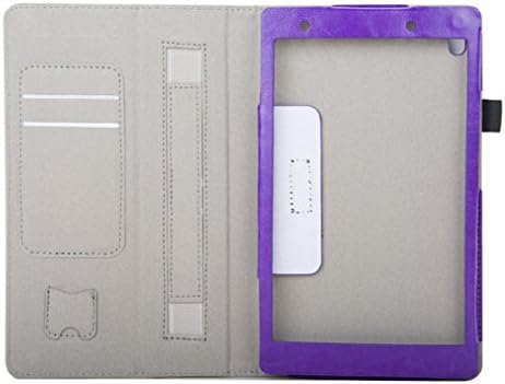 Eachon Leather Slim Folding Stand Painted Case Cover For Lenovo Tab4 8(2017)8inch (Purple)