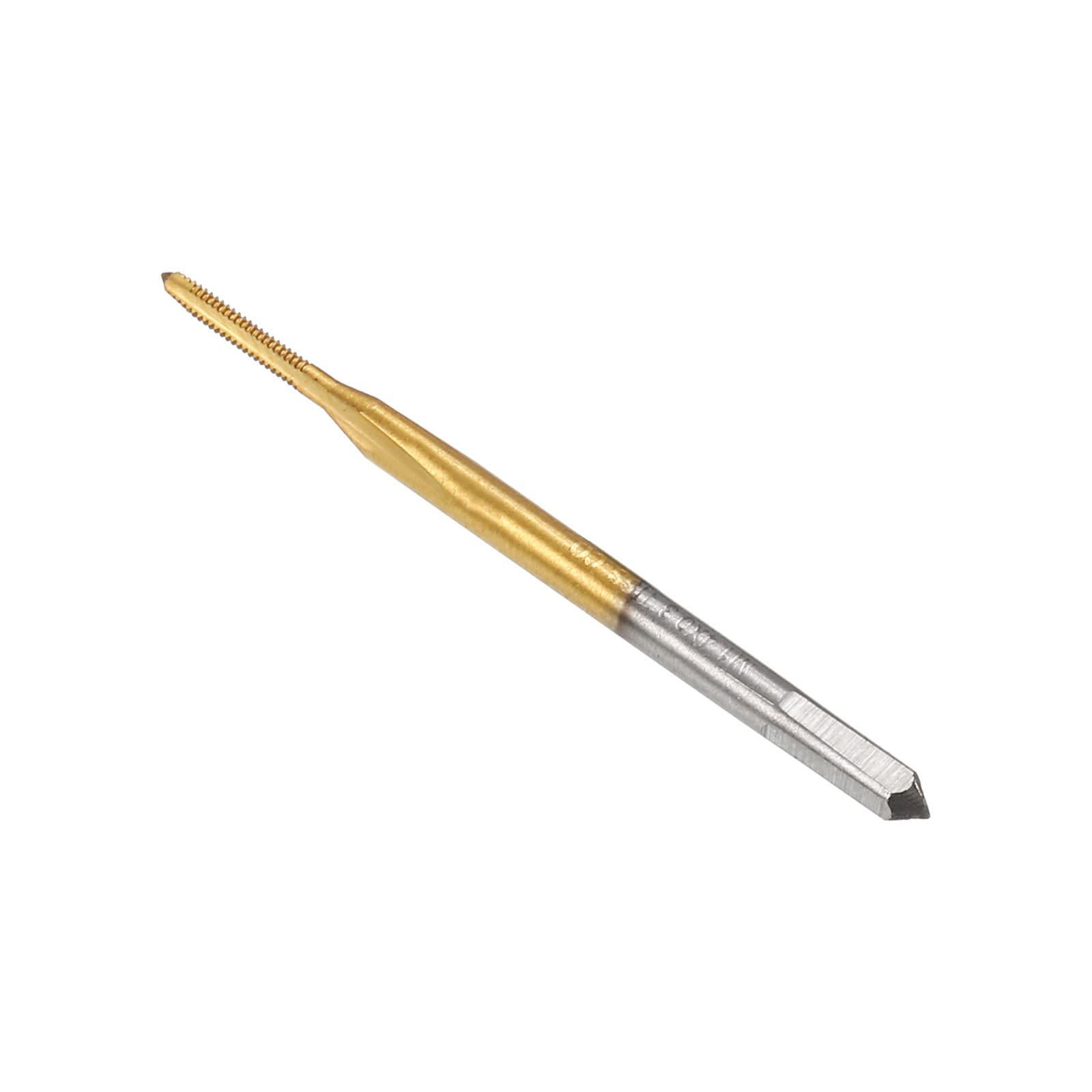 CoCud Thread Milling Taps, Metric M1.4 x 0.3 Thread, Titanium Coated Machine 3 Straight Flutes Screw Threading Tool - (Applications: for Tapping Drilling Machine), 1-Piece