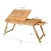 Homfa-Bamboo-Laptop-Table-Adjustable-Folding-Radiating-Table-5-Level-Bed-Tray-with-Drawer Homfa Bamboo Laptop Table Adjustable Folding Radiating Table 5 Level Bed Tray with Drawer