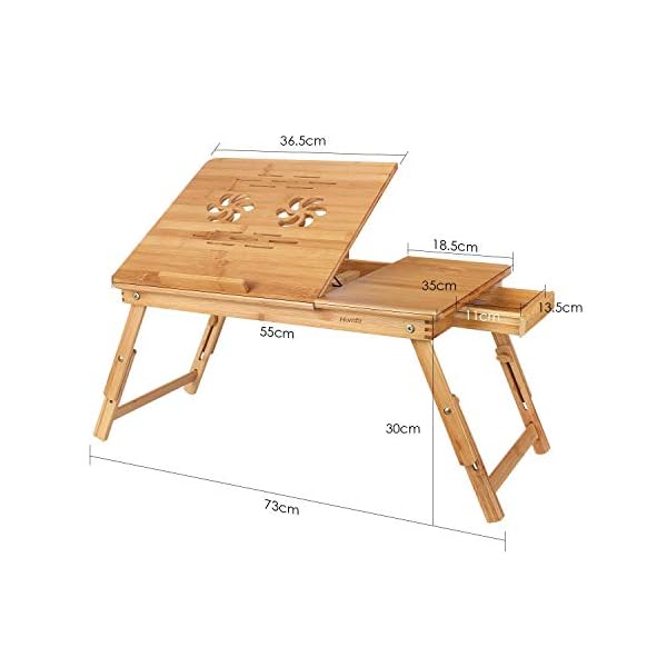 Homfa-Bamboo-Laptop-Table-Adjustable-Folding-Radiating-Table-5-Level-Bed-Tray-with-Drawer Homfa Bamboo Laptop Table Adjustable Folding Radiating Table 5 Level Bed Tray with Drawer