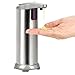 oobest Automatic Hand Touchless Sensor Soap Dispenser Stainless Steel Liquid Infrared Sensor Soap Dispenser, Ideal for Bathroom or Kitchen(New Moistureproof Base)