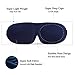 KAMOSSA Sleep Mask, Contoured Sleeping Eye Mask, 3 Colors Available, Free Earplugs & Carry Bag (Blue)
