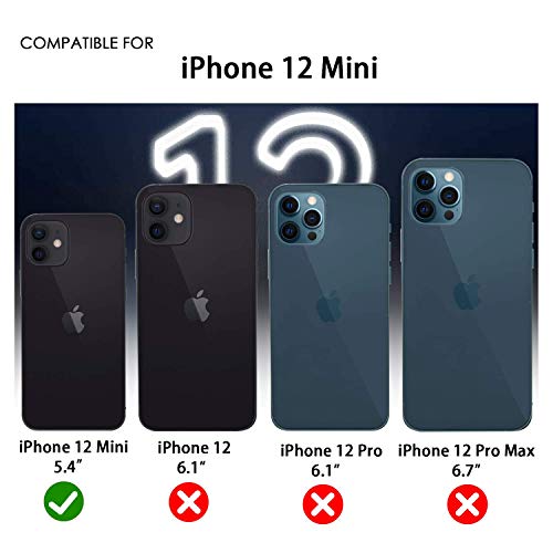 [3+1 Pack] MMY Compatible with iPhone 12 Mini Screen Protector 5.4 Inch + Clear Case Tempered
