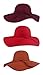 FUNOC Fashion Vintage Women Ladies Floppy Wide Brim Wool Felt Fedora Cloche Hat Cap WineRed