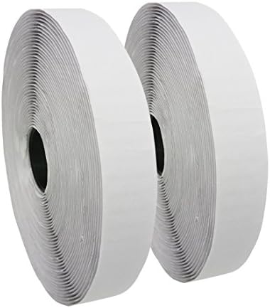 Arisingdeals 2 Rolls White Sticky Hook and Loop Tape Self Adhesive Back Fastening Tape 32.8 Feet