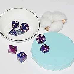 DND Dice 7Pieces, Cosmic Purple Blue Mixed