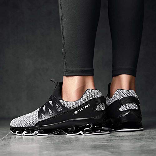 Wander G Mens Casual Walking Shoes Blade Outdoor Sport Sneakers Mesh Breathable Fashion Shoe for Sports Gym Walking (44 EU = Men 10.5 D(M) US, Gray) - Thumbnail 4