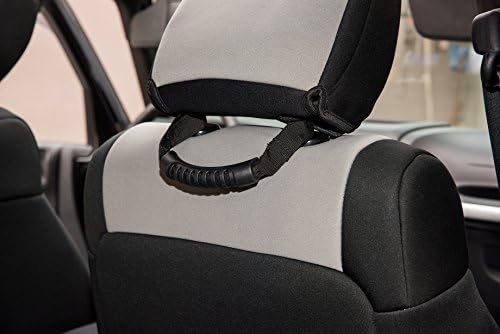 PERNICE Front and Rear Seat Headrest Grab Handle for Jeep Wrangler 2007-2017 (pack of 2)