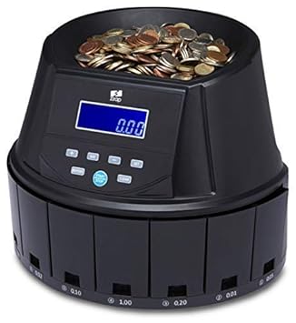 ZZap CS30 - Automatischer EURO Münzzähler & -sortierer - Geldzählmaschine Münzzählautomat Geldzähler 350 Münzen/Minute